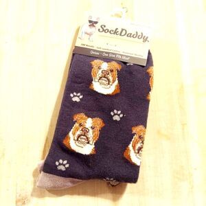 SOCK daddy Bulldog socks gray new in package unisex